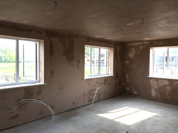 Extension - plastered 