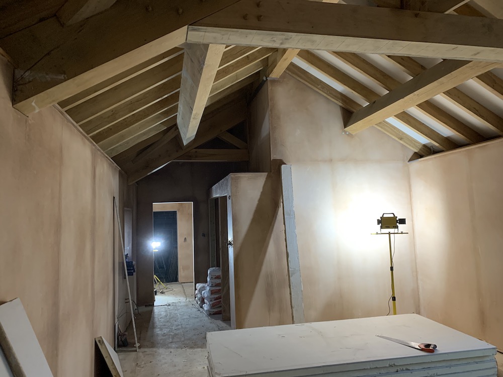 Plasterer - Barn Conversion - Hall.