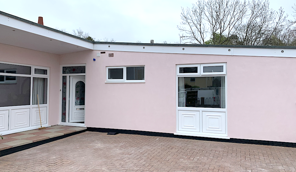 Outside Render Bungalow In Pink