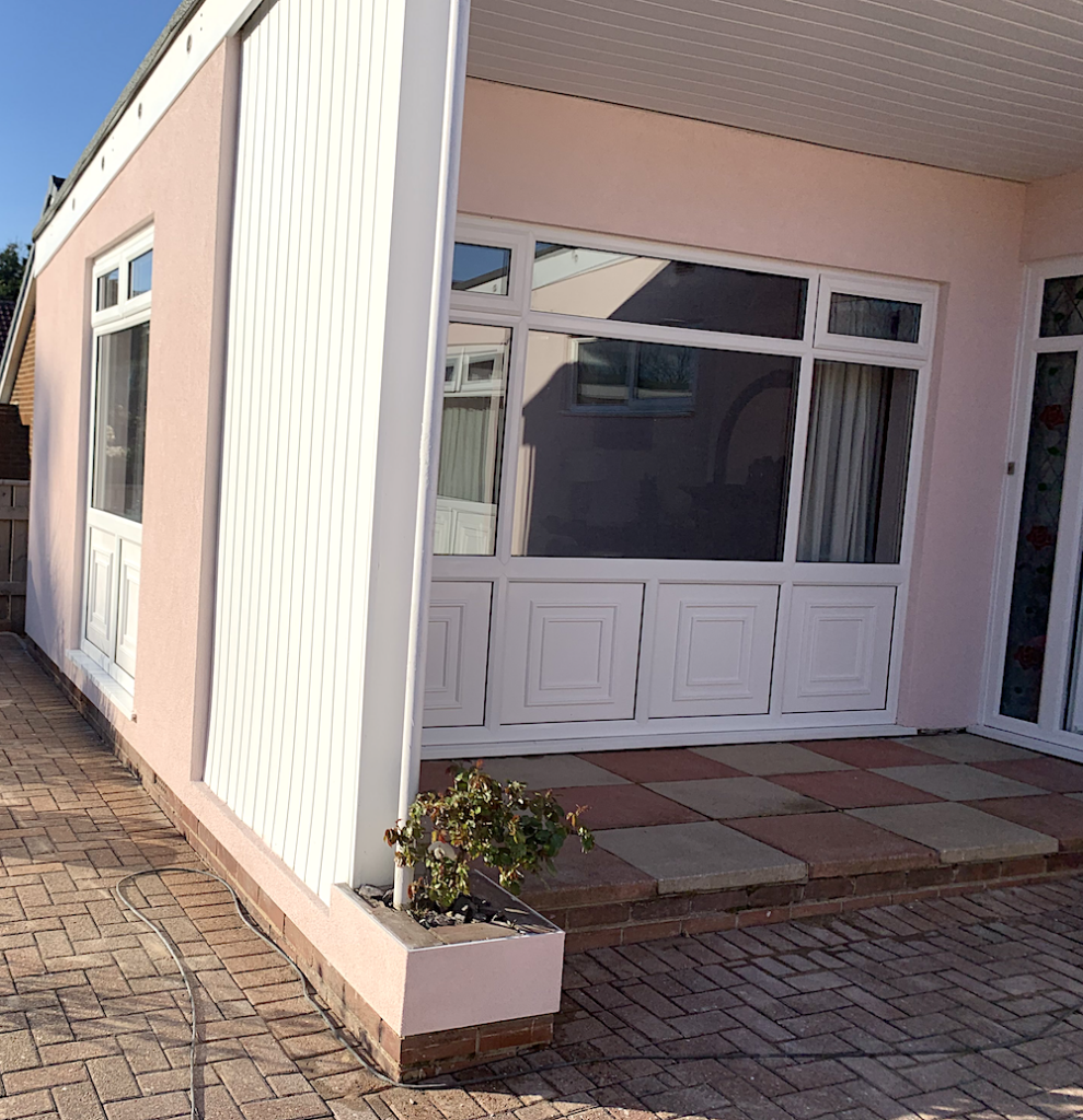 Render Porch | Outside Render Bungalow In Pink