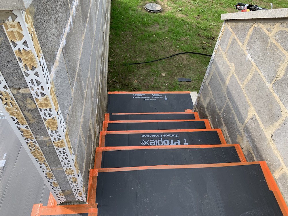 All patio area fully protected with the best sheeting. 
