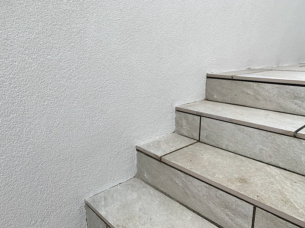 Bedale Render Job, garden walls