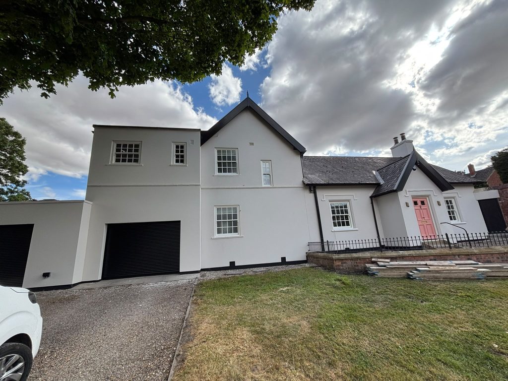 Monocouche render finish on a residential property in Hurworth by EA Render Systems